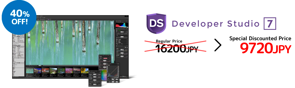 Developer Studio 7 Regular Price 16200 JPY < Special Discounted Price 9720 JPY 40%OFF