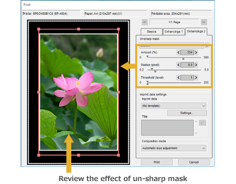 Review the effect of un-sharp mask