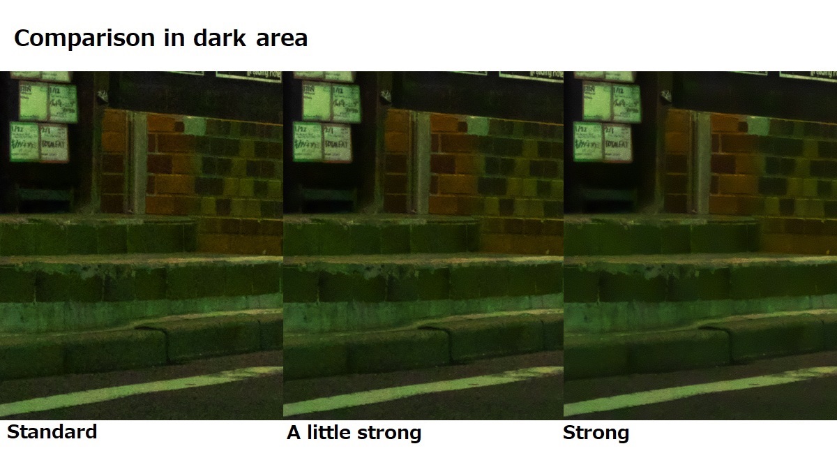 Level of shadow noise reduction 3-2