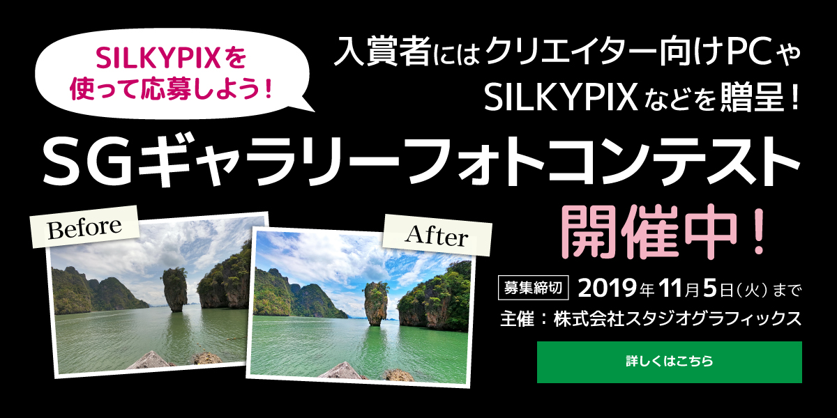 SGギャラリーフォトコンテスト ～RAW現像で仕上げよう！～